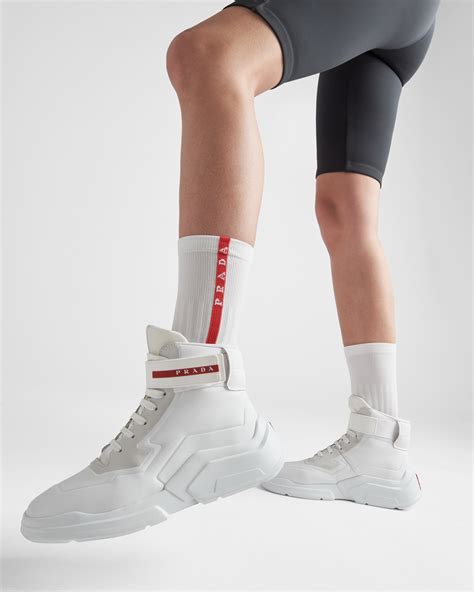 white prada sock shoes